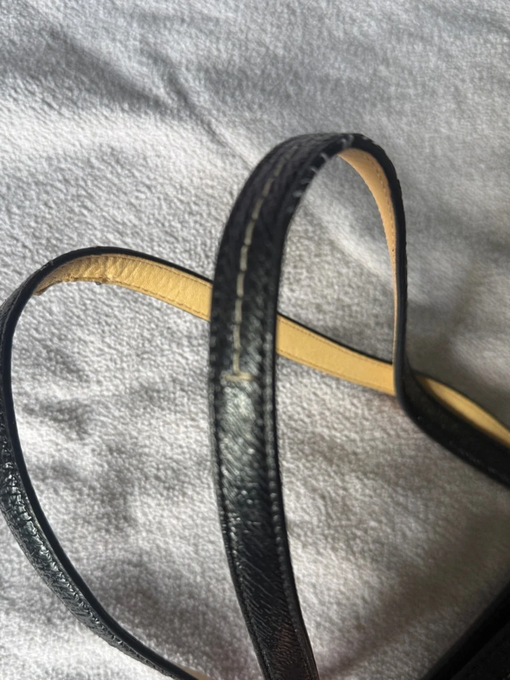 Coach Brown Signature Canvas Tote with Black Patent Trim